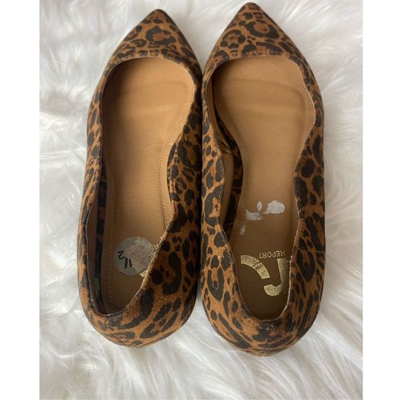 Report Animal Print Flat Point Toe Slip On Ballerina Loafers Women’s Casual Shoe - Picture 4 of 6